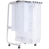 Q-Connect Mobile Plan Storage Trolley, Large, Up to A0 Q-Connect Mobile Plan Storage Trolley, Large, Up to A0