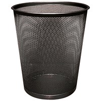 Q-Connect Waste Basket Mesh 18 Litre Black