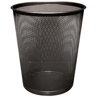 Q-Connect Waste Basket Mesh 18 Litre Black Q-Connect Waste Basket Mesh 18 Litre Black