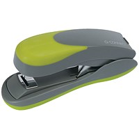 Q-Connect Half Strip Stapler, Capacity 30 Sheets, Green and Grey