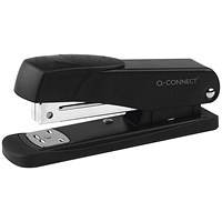 Q-Connect Half Strip Metal Stapler, Capacity 20 Sheets, Black