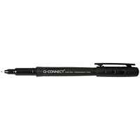 Q-Connect OHP Pen Permanent Fine Black (Pack of 10)