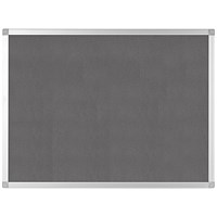 Q-Connect Noticeboard, Aluminium Trim, W900xH600mm, Grey