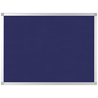 Q-Connect Noticeboard, Aluminium Trim, W900xH600mm, Blue