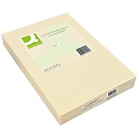 Q-Connect A4 Coloured Paper, Cream, 80gsm, Ream (500 Sheets)