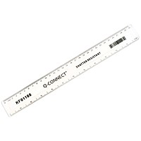 Q-Connect Shatterproof 300mm Clear Ruler