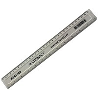 Q-Connect Ruler Shatterproof 300mm White (Inches on one side and cm/mm on the other)