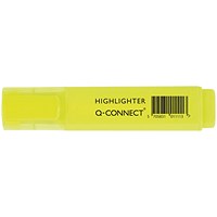 Q-Connect Yellow Highlighter Pen (Pack of 10)