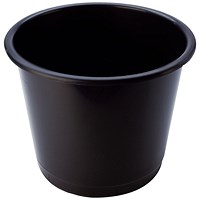 Q-Connect Waste Bin, 14 Litre, Black