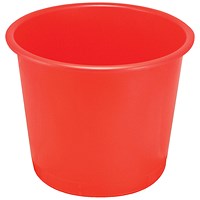 Q-Connect Waste Bin, 15 Litre, Red