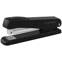 Q-Connect Full Strip Metal Stapler, Capacity 20 Sheets, Black