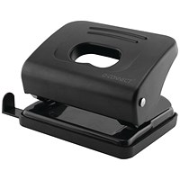 Q-Connect 2 Hole Punch, Capacity 20 Sheets, Black