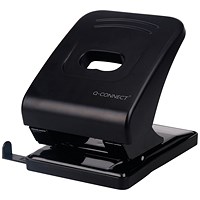 Q-Connect 2 Hole Punch, Capacity 40 Sheets, Black