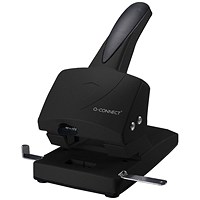 Q-Connect 2 Hole Punch, Capacity 63 Sheets, Black
