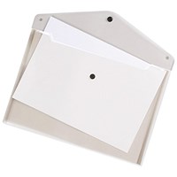 Q-Connect A4 Document Folders, Clear, Pack of 12
