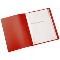Q-Connect A4 Display Book, 10 Pockets, Red