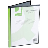Q-Connect Presentation Book, 10 Pockets, Black