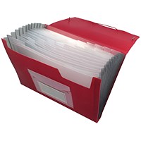 Q-Connect Expanding File, 13 Pockets, Red
