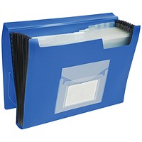 Q-Connect Expanding File, 13 Pockets, A4, Blue