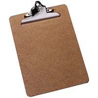 Q-Connect Masonite Clipboard, A4, Brown Q-Connect Masonite Clipboard, A4, Brown