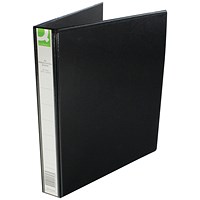Q Connect Presentation Ring Binder, 4 D-Ring, 25mm Capacity, A4, Black Q Connect Presentation Ring Binder, 4 D-Ring, 25mm Capacity, A4, Black