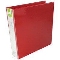 Q-Connect Presentation Binder, A4, 4 D-Ring, 40mm Capacity, Red
