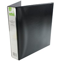 Q-Connect Presentation Ring Binder, A4, 4 D-Ring, 40mm Capacity, Black