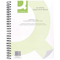 Q-Connect Wiro Bound Carbonless Duplicate Book - A4