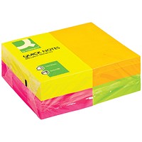 Q-Connect Quick Notes, 76 x 127mm, Neon, Pack of 12 x 80 Notes