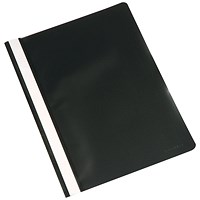 Q-Connect A4 Project Folders, Black, Pack of 25