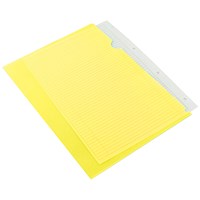 Q-Connect Cut Flush Folders, A4, Yellow, Pack of 100