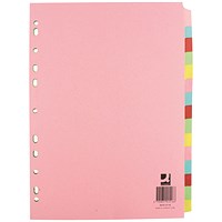 Q-Connect Subject Dividers, 15-Part, Blank Multicolour Tabs, A4, Multicolour (Pack of 10) Q-Connect Subject Dividers, 15-Part, Blank Multicolour Tabs, A4, Multicolour (Pack of 10)
