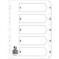Q-Connect Index 1-5 Board Reinforced White (Pack of 50)