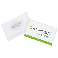 Q-Connect Pin Badge, 90x54mm, Pack 50