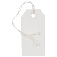 Strung Ticket 37x24mm White (Pack of 1000) KF01618