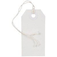 Strung Ticket 41x25mm White (Pack of 1000) KF01619