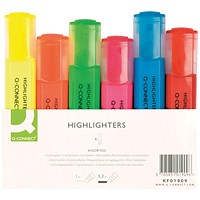 Q-Connect Assorted Highlighter Pens (Pack of 6)