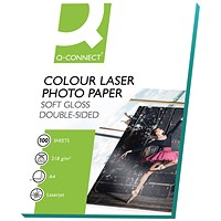 Q-Connect A4 Photo Paper, Glossy, 210gsm, Pack of 100