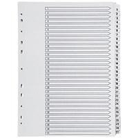 Q-Connect Reinforced Board Index Dividers, 1-31, Clear Tabs, A4, White Q-Connect Reinforced Board Index Dividers, 1-31, Clear Tabs, A4, White