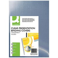 Q-Connect Clear Binding Folder, 150 micron, A4, Pack of 20 Q-Connect Clear Binding Folder, 150 micron, A4, Pack of 20