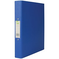 Q-Connect A4 Ring Binder, 2 O-Ring, 25mm Capacity, Blue, Pack of 10