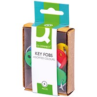 Q-Connect Key Fobs 6 Assorted (Pack of 10) KF02036Q