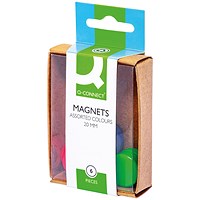 Q-Connect 24mm Magnet, Assorted, Pack of 6