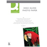 Q-Connect A4 Photo Paper, Glossy, 260gsm, Pack of 20 Q-Connect A4 Photo Paper, Glossy, 260gsm, Pack of 20