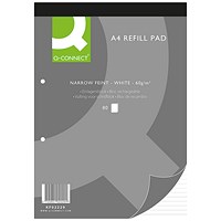Q-Connect Refill Pad, A4, 6mm Ruled, 160 Pages, Pack of 10