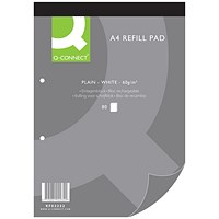 Q-Connect Refill Pad, A4, Plain, 160 Pages, Pack of 10