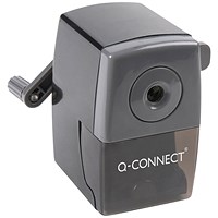 Q-Connect Desktop Pencil Sharpener Black (Autostop feature prevents over sharpening)