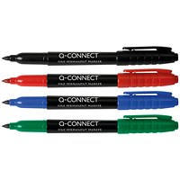 Q-Connect Permanent Marker Bullet Tip Fine Assorted (Pack of 10)