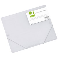 Q-Connect Elasticated Folder 3 Flap A4 Clear