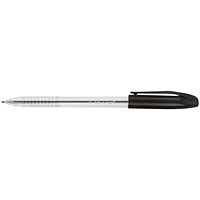 Q-Connect Grip Ballpoint Pen Medium Black (Pack of 20)